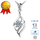 TD® Ange plume collier pendentif Style coréen mode placage bijoux en gros sens avancé mignon ailes pendentif