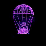 TD® Cadeau De Noël 3D Petite Lampe De Table Père Noël Ballon Tactile Télécommande Télécommande 3D Veilleuse