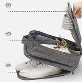 TD® Sac de rangement de chaussures de voyage multifonctionnel boîte à chaussures multicouche portable sac suspendu basket tennis pla
