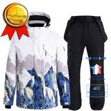 TD® Snowboard costume costume chaud épais respirant imperméable chaud coupe-vent sous-vêtement de ski costume-XXXL