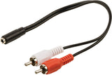 TD® Câble audio-RCA à deux mâles AV-APM/Câble 419004 Adaptateur 2 RCA male/Jack 3.5 mm femelle-cable et connectique-image-son