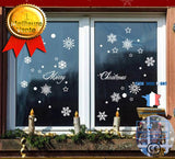 TD® Stickers flocon de neige pour noël fêtes hiver utilisation simple efficace décoration extérieur intérieur réveillon nouvel an