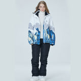TD® Snowboard costume costume chaud épais respirant imperméable chaud coupe-vent sous-vêtement de ski costume-XXXL