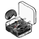 TD® Casque Bluetooth sans fil Bluetooth 5.3 Compartiment transparent Petit et compact Annulation intelligente du bruit Casque de som