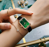 TD® Petite montre verte mode petite montre carrée femme montre simple montre lumineuse pour dames
