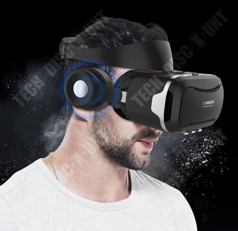 TD® Casque de Réalité Virtuelle 3D IMAX Vidéo lunettes pour les Films Jeux 4-6 pouce avec manette Téléphones Intelligents + Bluetoot