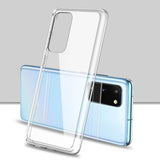TD® Samsung Galaxy S20+ étui pour téléphone portable anti-collision transparent silicone housse de protection TPU+PC couverture soup