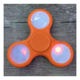 TD® Fidget Hand Spinner LED Lumineux/Jouet Triangle Adultes Enfants/ Jeu de Doigts / Décompression, Anti-Stress / Orange