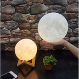 TD® Lune Lampe,Tactile Lumière de nuit de Chambre Clair de Lune,3D Rechargeable Interrupteur Décor à Maison,joli cadeau pour un ami