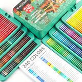 Ensemble de pinceaux stylo de couleur peint à la main 240 couleurs crayon de couleur huileuse ensemble de peinture fourniture