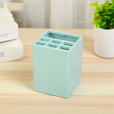 TD® Porte-stylo Boîte de rangement de bureau Porte-stylo grille divisée Creative simple insertion oblique pinceau maquillage contene