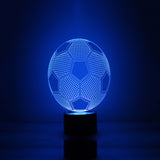 TD® Lampe d'illusion de football 3D veilleuse 3D pour garçons filles lampe de bureau de table 7 changement de couleur lampe décorati