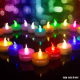 TD® Lot de douze bougies électroniques réutilisable anniversaire LED étanche submersible lampe waterproof lumières multi-couleur