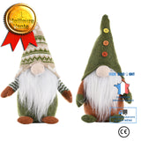 TD® Poupée elfe de Noël vieil homme sans visage Décoration de style vert européen et américain Ornements de Noël 2 packs