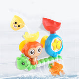 Enfants jouant dans l'eau mignon singe ventouse tourner et tourner heureux jouet de bain douche douche bébé jouet de salle de