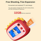 TD® Appareil photo numérique pour enfants Mini dessin animé jouet caméra Portable Mini imprimante thermique imprimante de poche
