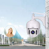 TD® Caméra dôme à zoom optique 5x avec caméra sans fil de surveillance de vision nocturne infrarouge de 40 m