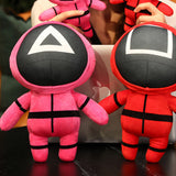 Série de  jeux  de  calmars  poupées  jouets  en  peluche pendentif  de poupée poupées triangle rose cadeaux de vacances d'ha