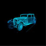 TD® Voiture classique colorée petite lampe de table 3D petite veilleuse colorée 3D
