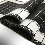 TD® Lot de 2 Tapis de Cuisine / Antidérapant Noir Tendance et Classe /40 x 60 cm et 40 x 120 cm