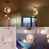 TD® Lampe moderne LED bureau chambre salon lecture lune lustre restaurant spot de lumières puissante à accrocher intérieur extérieur