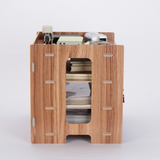 Boîte de rangement A4 multicouche en bois fichier boîte de rangement de bureau étagère d'information fournitures  bureau rang