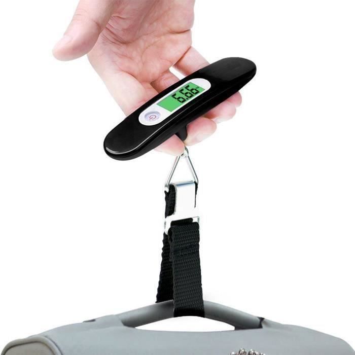TD® Peseuse à bagages balance portable 50kg balance à bagages paquet express à domicile appelé balance portable électronique
