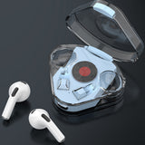 TD® Casque Bluetooth sans fil Bluetooth 5.2 Compartiment transparent Petit et compact Réduction du bruit et faible latence Casque de