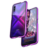 Coque Huawei Honor 9X, Étui Adsorption Magnétique Double face Verre trempé Couverture pour Huawei Honor 9X Global -Bleu