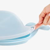 TD® Assiette divisée pour enfants assiette repas bol d'entraînement complément alimentaire dessin animé baleine vaisselle