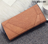 TD® Femmes Utilisation Quotidienne Embrayages Sac à main de Qualité Pochette Sac à Main de Mode porte-monnaie  marron Double Couleur