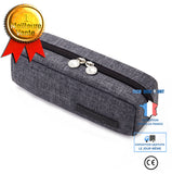 TD® Angoo Trousse de rangement de grande capacité de couleur rose, pochette idéale comme organisateur, papeterie, étudi Gray -CLAT46