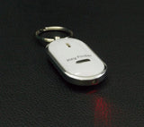 TD® Porte clé siffleur couleur gris et blanc retrouver clés et porte clés haute qualité signal clignotement et lumière rouge sonore