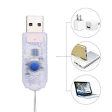 TD® Guirlande lumineuse led usb, [2 pack]10m 100LED fil d'argent avec Télécommande ,8 Modes (Couleur).