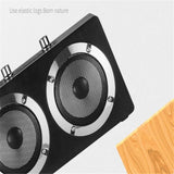 INN® Haut-parleur Bluetooth en bois M20 Karaoké sans fil Carte audio haute puissance Caisson de basses portable portable Carré Dance