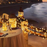 TD® Guirlande lumineuse LED Fête de mariage Décoration de noël Fil de riz 10M Blanc chaud