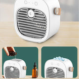 TD® Refroidisseur d'air USB pulvérisation réfrigération ventilateur de climatisation Portable charge ventilateur de bureau portable
