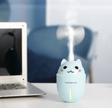 TD® Humidificateur d'air USB 3 en 1 Mini-humidificateur à ultrasons à brouillard froid de 320 ml avec éclairage LED (Bleu)