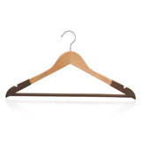Cintre de flocage en bois massif ménage en bois sans couture vêtements support antidérapant humide et sec double usage mode s