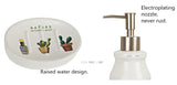 TD® Ensemble accessoires salle de bain cadeau toilette WC de lavage déco céramique style nordique lot quatre pièces kit gobelet savo