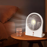 TD® Ventilateur créatif deux-en-un lampe de table USB ventilateur de bureau muet vent à trois vitesses