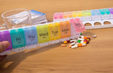 TD® Boîte de médecine de rebond pressée à 14 grilles Boîte de médecine de protection de l'environnement colorée à double rangée de p