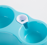 Gamelle Bol en Acier Distributeur Pratique Petit Moyen Chiens Chiots Chats (Bleu)