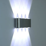 TD® Applique Murale Bande Métallique À Double Tête 8w LED Applique Murale Rectangulaire Allée Lampe Décoration Intérieure Lampe Coul