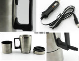 TD® thermos bouilloire mug electrique voiture  inox cafe alimentaire chaud thé avec infuseur isotherme de voyage petit design vintag