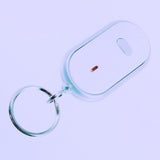TD® Porte clé siffleur couleur blanche retrouver clés et porte clés haute qualité signal clignotement et lumière rouge sonore