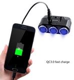 TD® chargeur allume cigare usb voiture iphone samsung charge rapide quick charge double intelligent s8 7 ordinateur puissant QC3.0