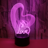 TD® Petite lampe de table à l'ambiance visuelle créative 3D de la Saint-Valentin Neuf 163