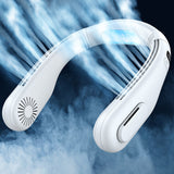 TD® Ventilateur de cou suspendu portable été silencieux sans lames ventilateur froid paresseux