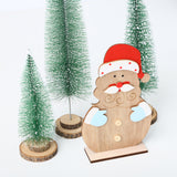 Ornements de décoration en bois de Noël Ornements peints créatifs de Noël Décorations de Noël pour les personnes âgées Contra